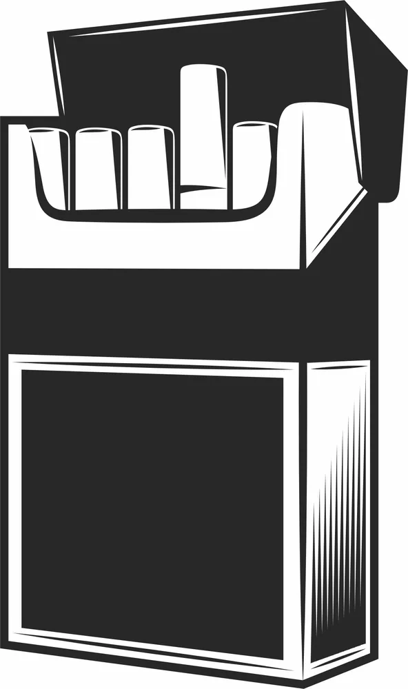 Pack Cigarettes Clipart — DXF linework preview