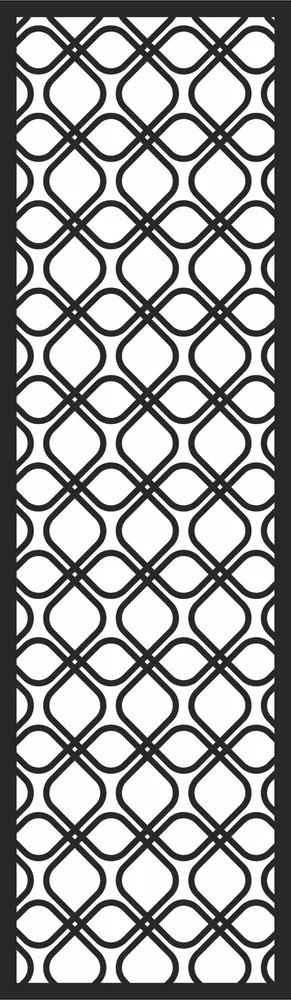 Pattern Door Wall Art — full DXF linework preview