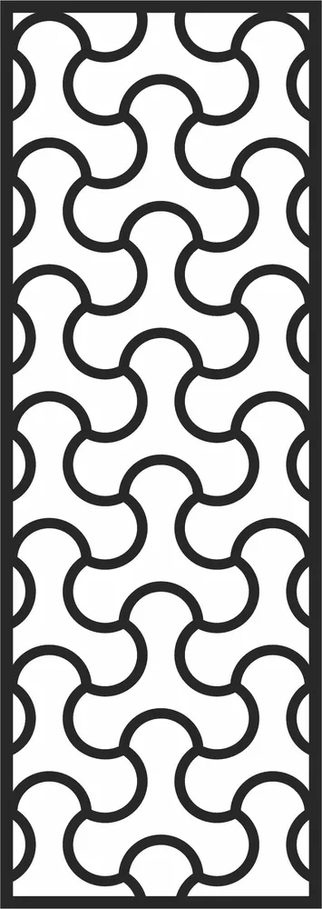 Pattern Door Wall Art — full DXF linework preview