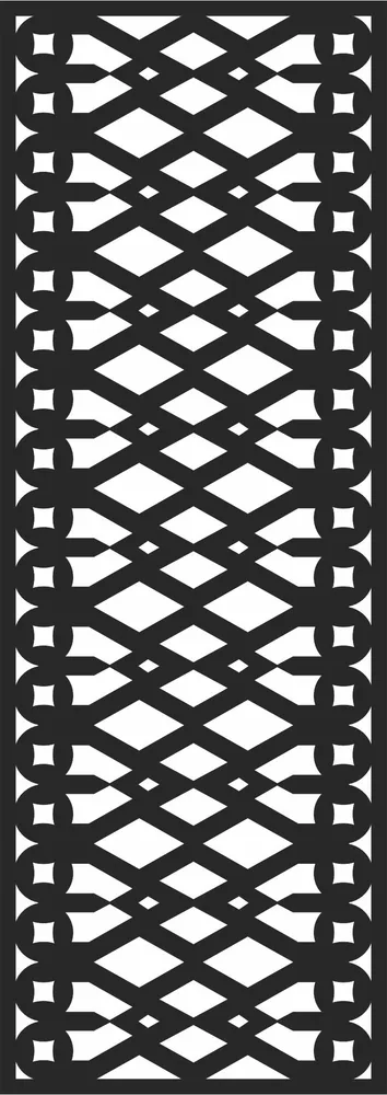 Pattern Door Wall Art — full DXF linework preview