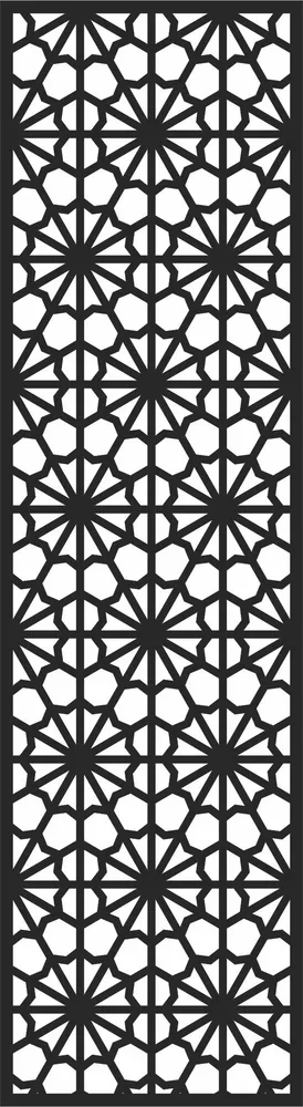 Pattern Door Wall Art — full DXF linework preview