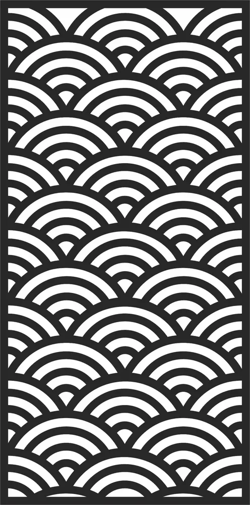Pattern Door Wall Art — full DXF linework preview