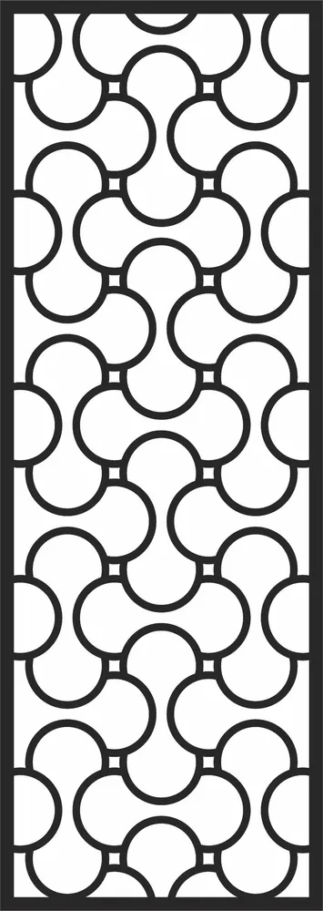 Pattern Door Wall Art — full DXF linework preview