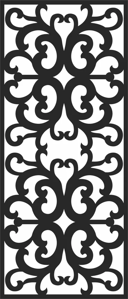 Pattern Door Wall Art — full DXF linework preview
