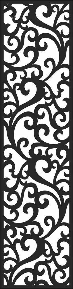Pattern Door Wall Art — full DXF linework preview