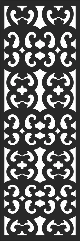 Pattern Door Wall Art — full DXF linework preview