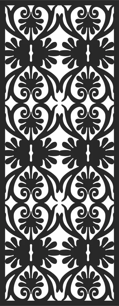 Pattern Door Wall Art — full DXF linework preview