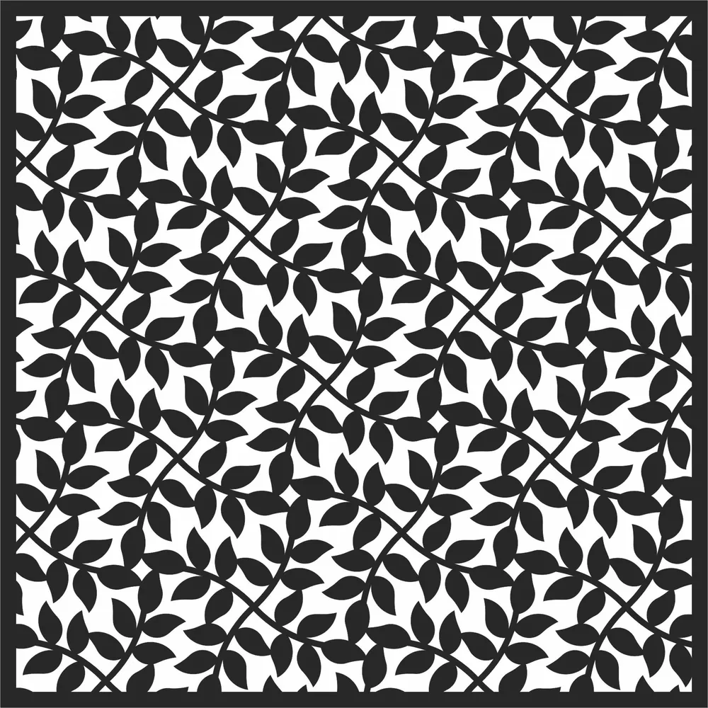 Pattern Square Wall Art — full DXF linework preview