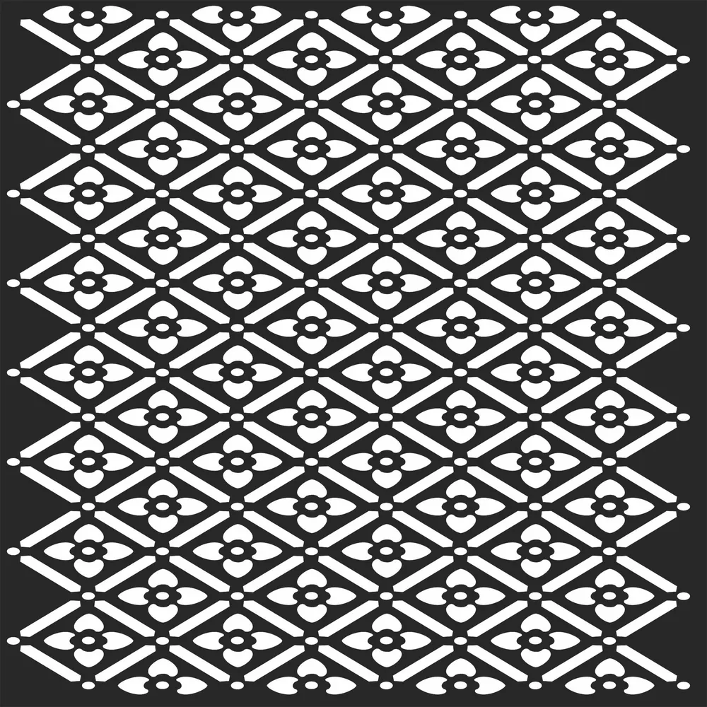 Pattern Square Wall Art — full DXF linework preview