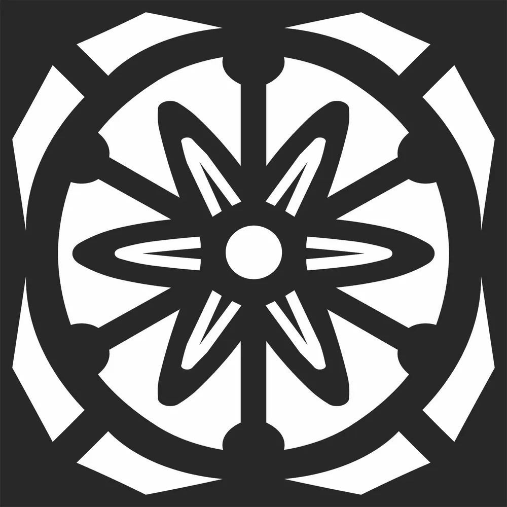 Pattern Square Wall Art — full DXF linework preview