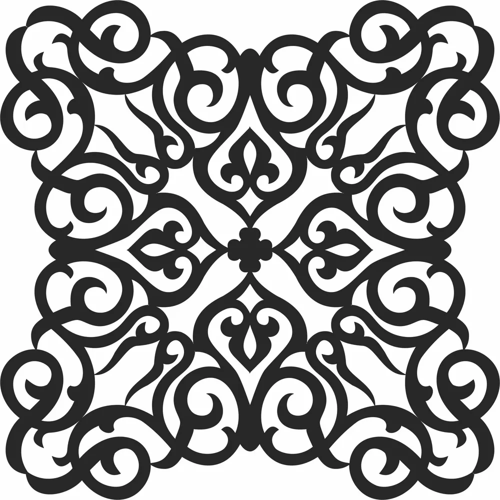 Pattern Wall Art — full DXF linework preview