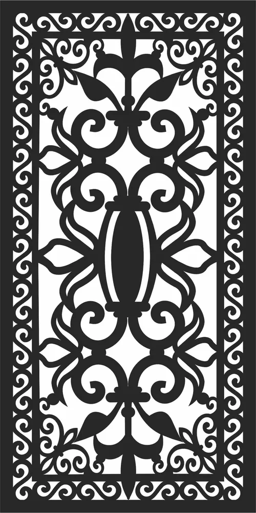 Pattern Wall Art — full DXF linework preview