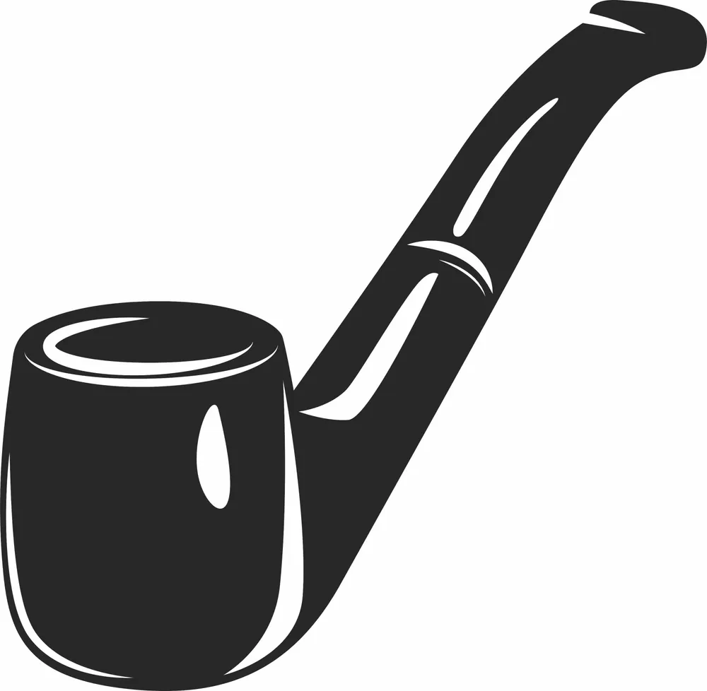 Pipe Retro Silhouette — full DXF linework preview