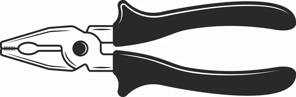 Pliers Hand Tool Design — DXF linework preview