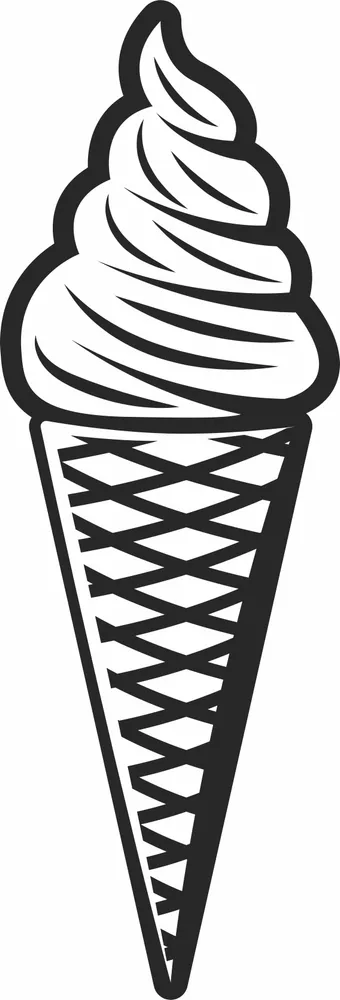 Pop Ice Cream Clipart — full DXF linework preview