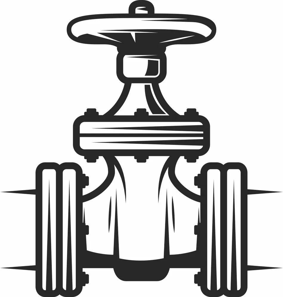 Pressure Control Valve Clipart — full DXF linework preview
