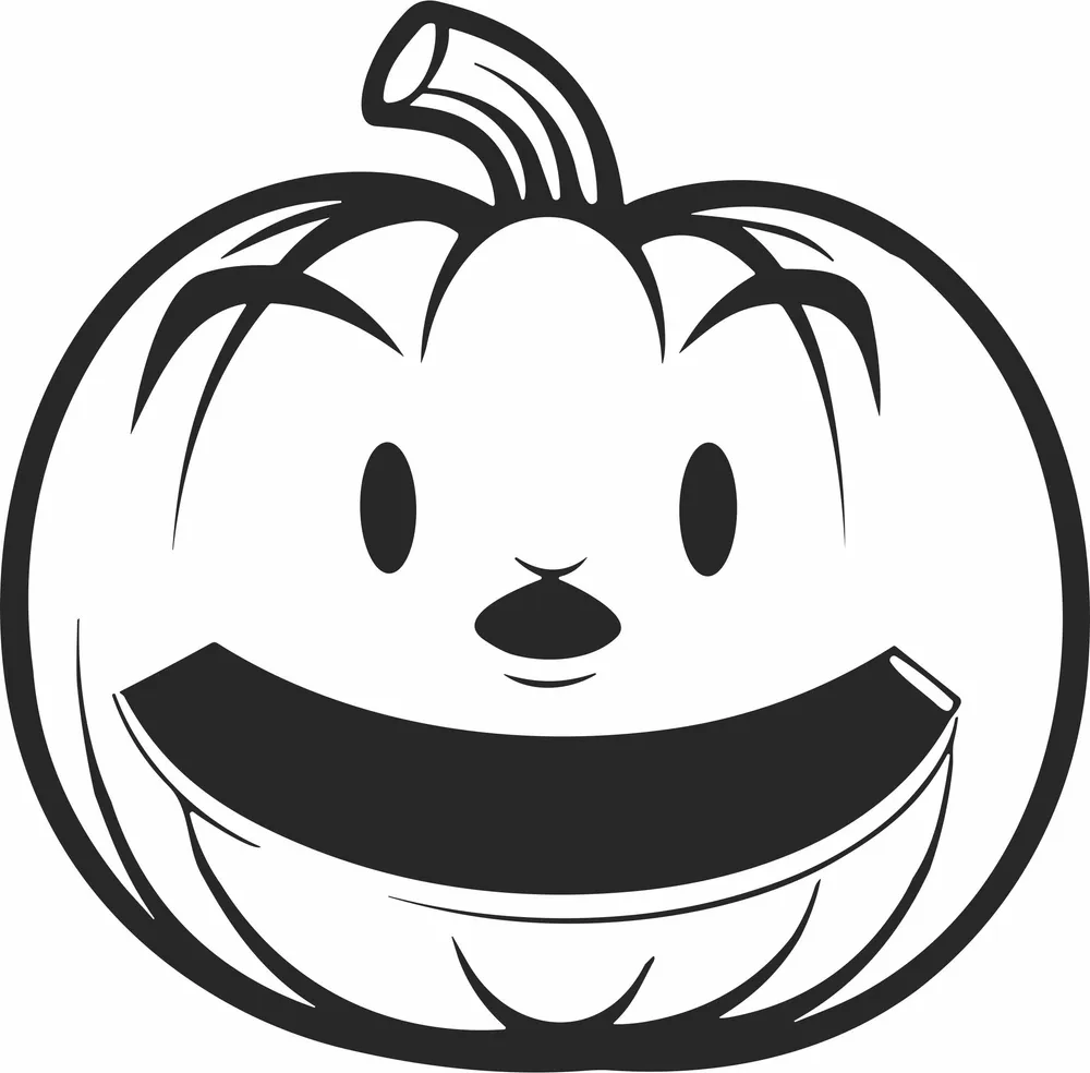 Pumpkin Clipart — full DXF linework preview