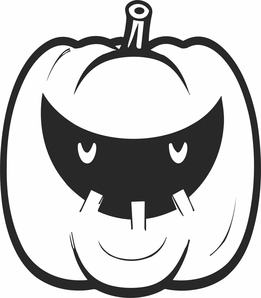 Pumpkin Clipart — full DXF linework preview