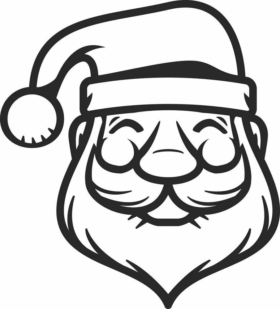 Santa Claus Clipart — full DXF linework preview