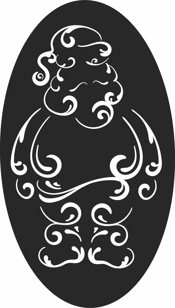 Santa Clause Christmas Clipart — full DXF linework preview