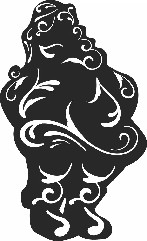Santa Clause Christmas Clipart — full DXF linework preview