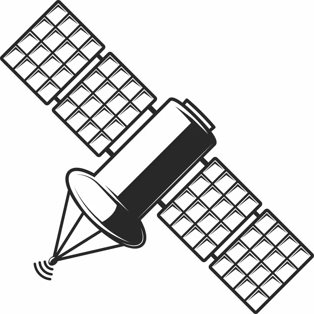 Satellite Clipart — full DXF linework preview