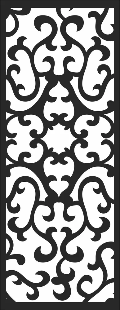 Screen Door Pattern — full DXF linework preview