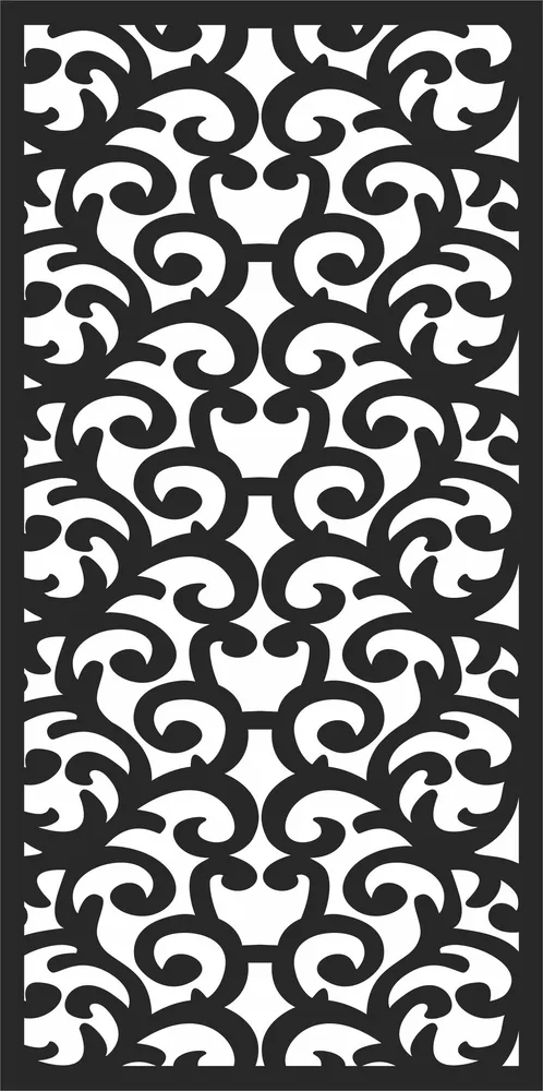 Screen Door Pattern — full DXF linework preview