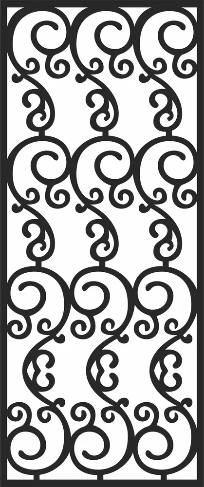 Screen Door Pattern — full DXF linework preview