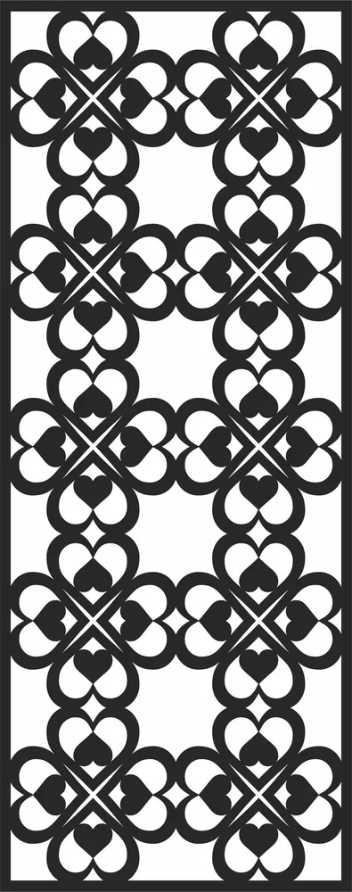Screen Door Pattern — full DXF linework preview