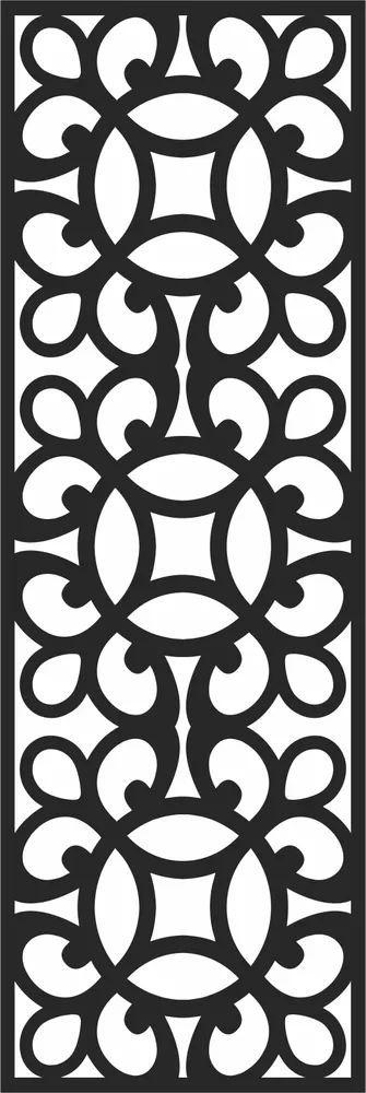 Screen Door Pattern — full DXF linework preview