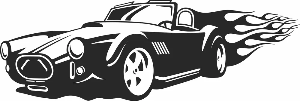 Shelby Cobra 427 Race Car Design — full DXF linework preview