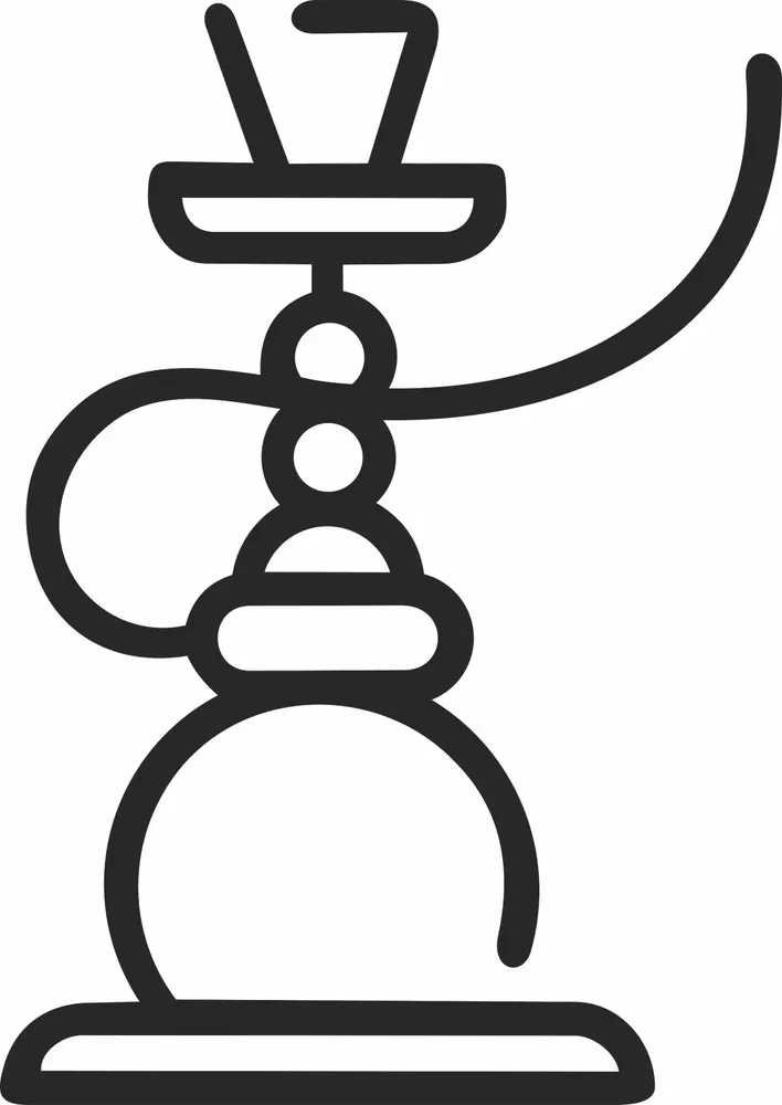 Shisha Hookah Clipart — full DXF linework preview