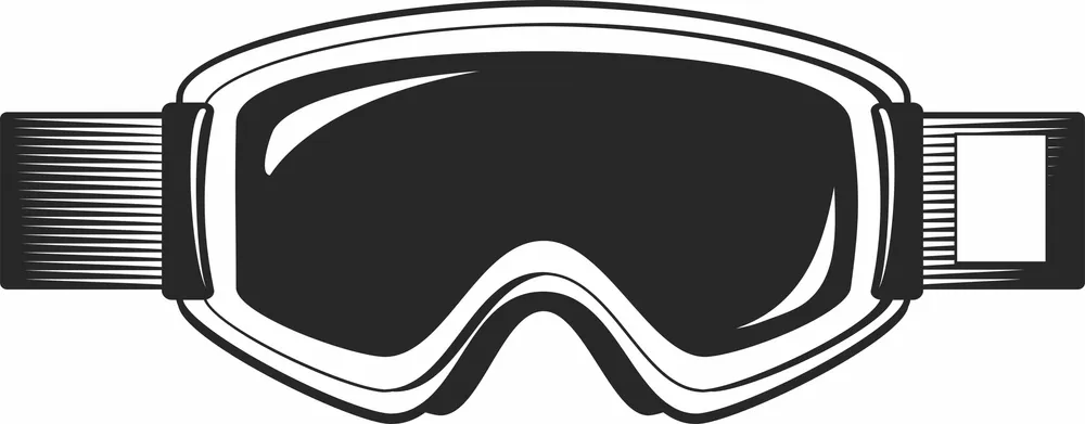 Ski Goggles Clipart — full DXF linework preview