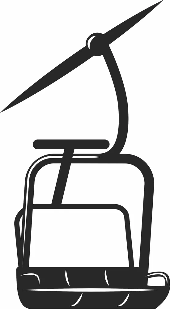 Ski Lift Clipart — full DXF linework preview