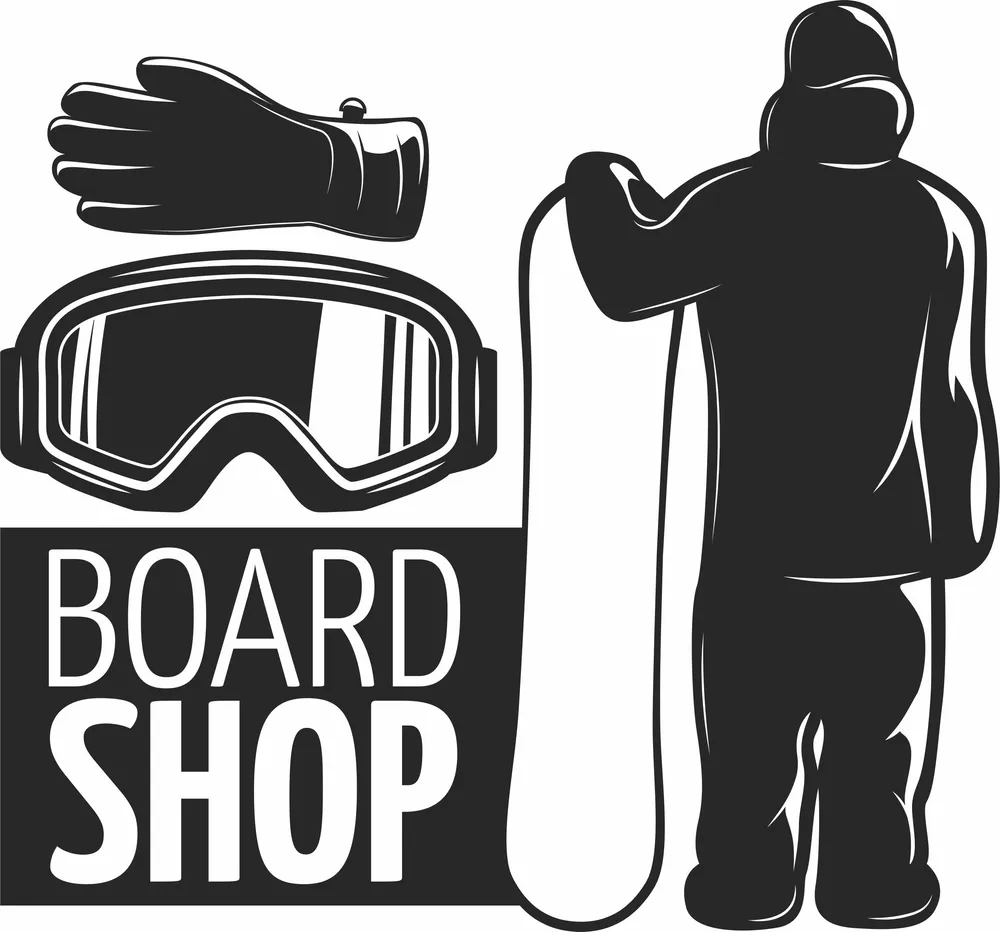 Snowboarding Clipart — full DXF linework preview