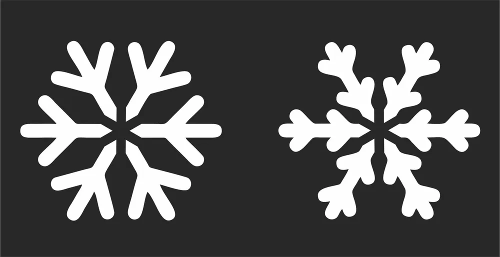 Snowflakes Christmas Clipart — full DXF linework preview