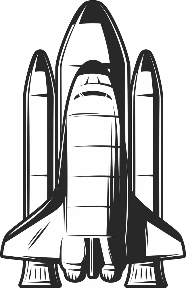 Space Shuttle Clipart — full DXF linework preview