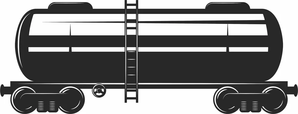 Tank Car Truck Silhouette — full DXF linework preview