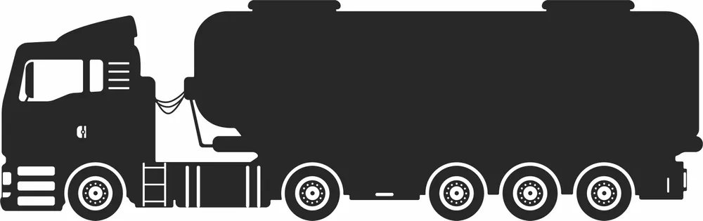 Tank Truck Clipart — full DXF linework preview