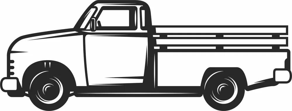 Trailer Farm Trailer Clipart — full DXF linework preview
