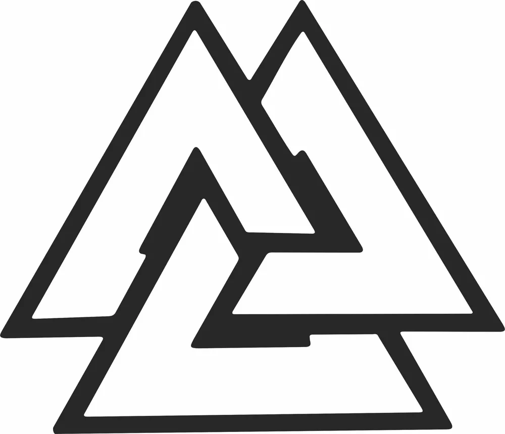 Triangles Wall Art — DXF linework preview