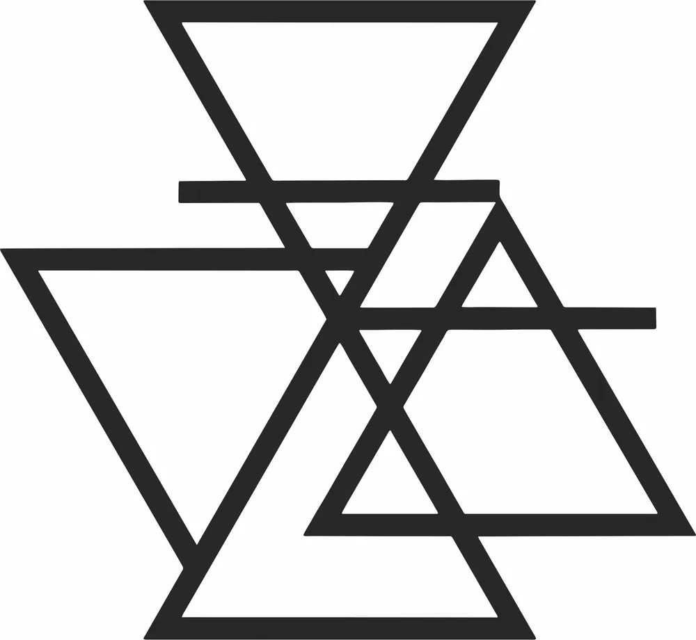 Triangles Wall Art — DXF linework preview