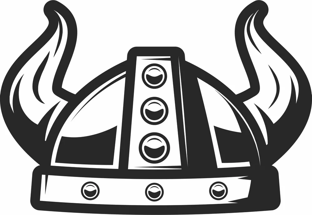 Viking Horned Helmet Design — DXF linework preview