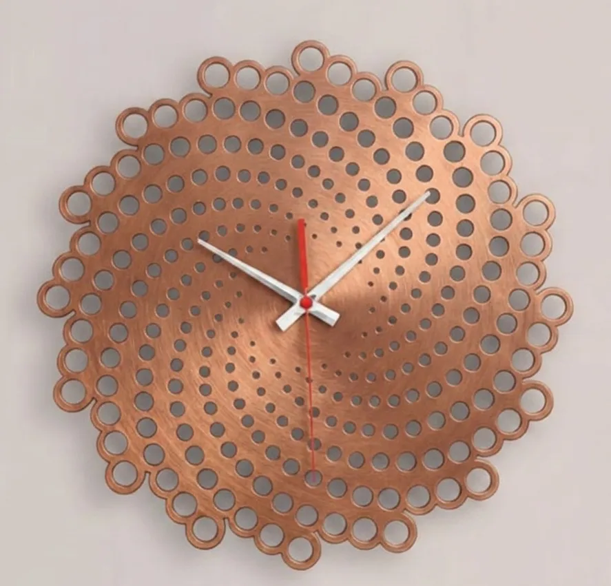 Wall Clock — DXF linework preview