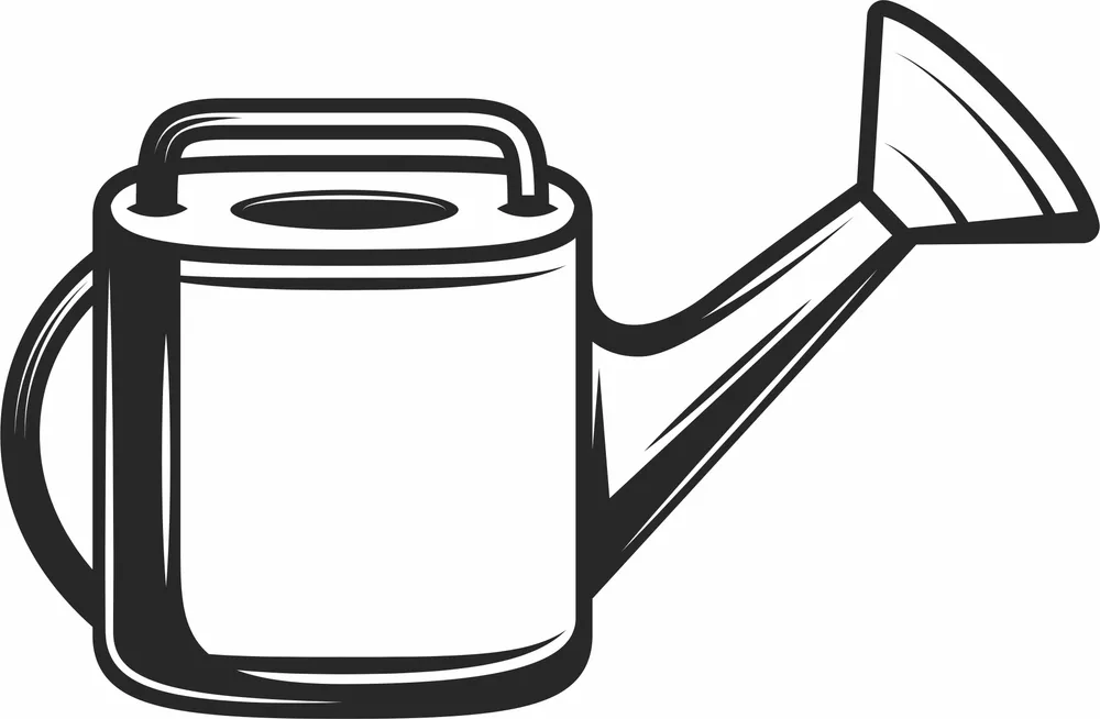 Watering Can Design — full DXF linework preview