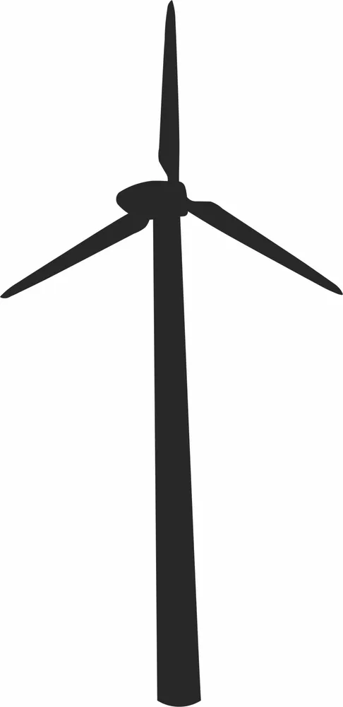 Wind Turbine Wall Art — full DXF linework preview