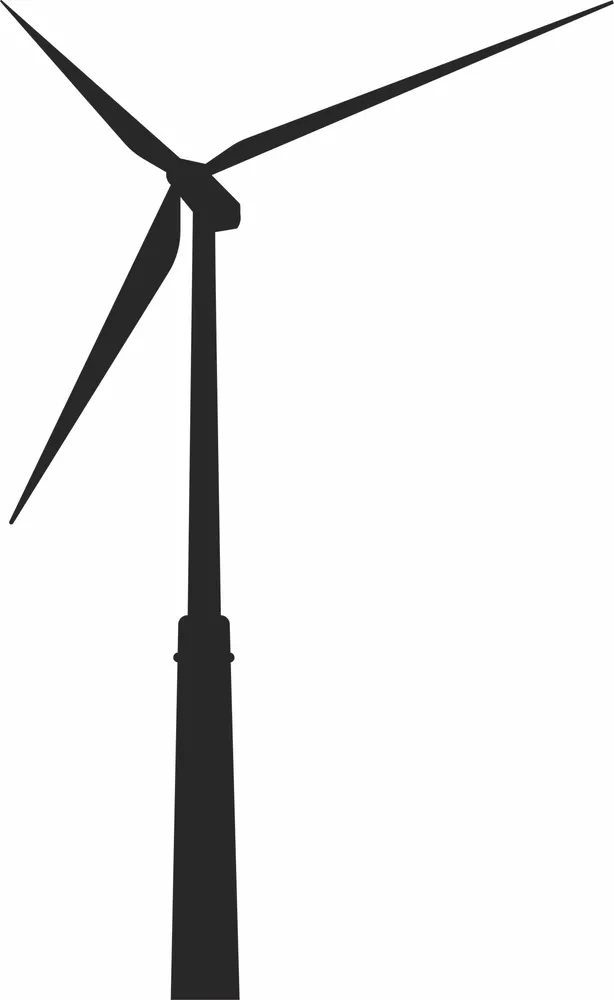 Wind Turbine Wall Art — full DXF linework preview