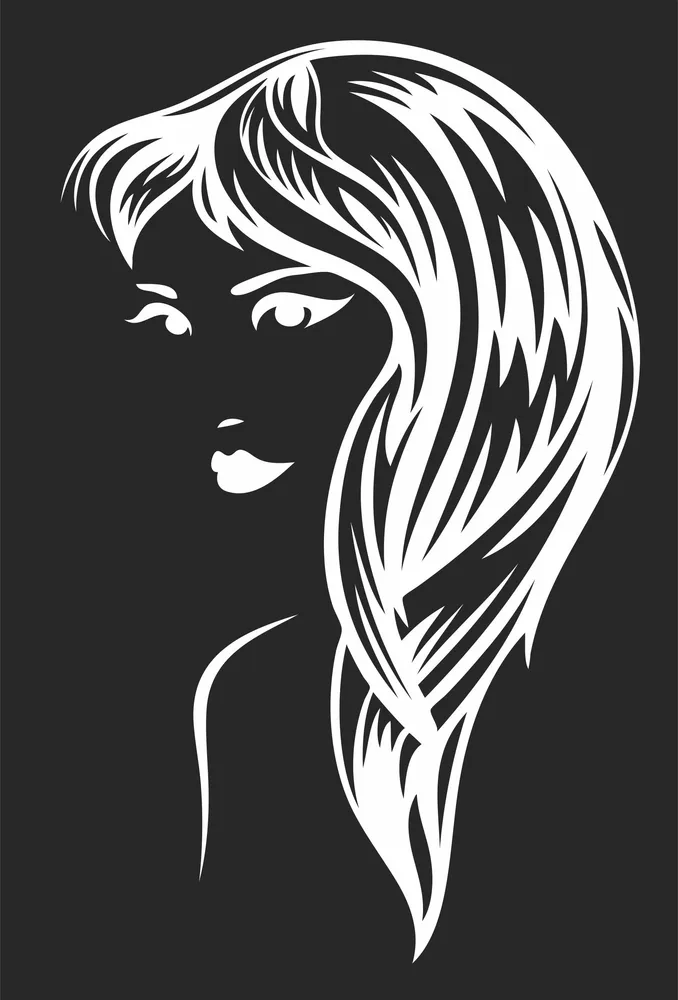 Woman Hair Style-women-hair-fashion Design — full DXF linework preview