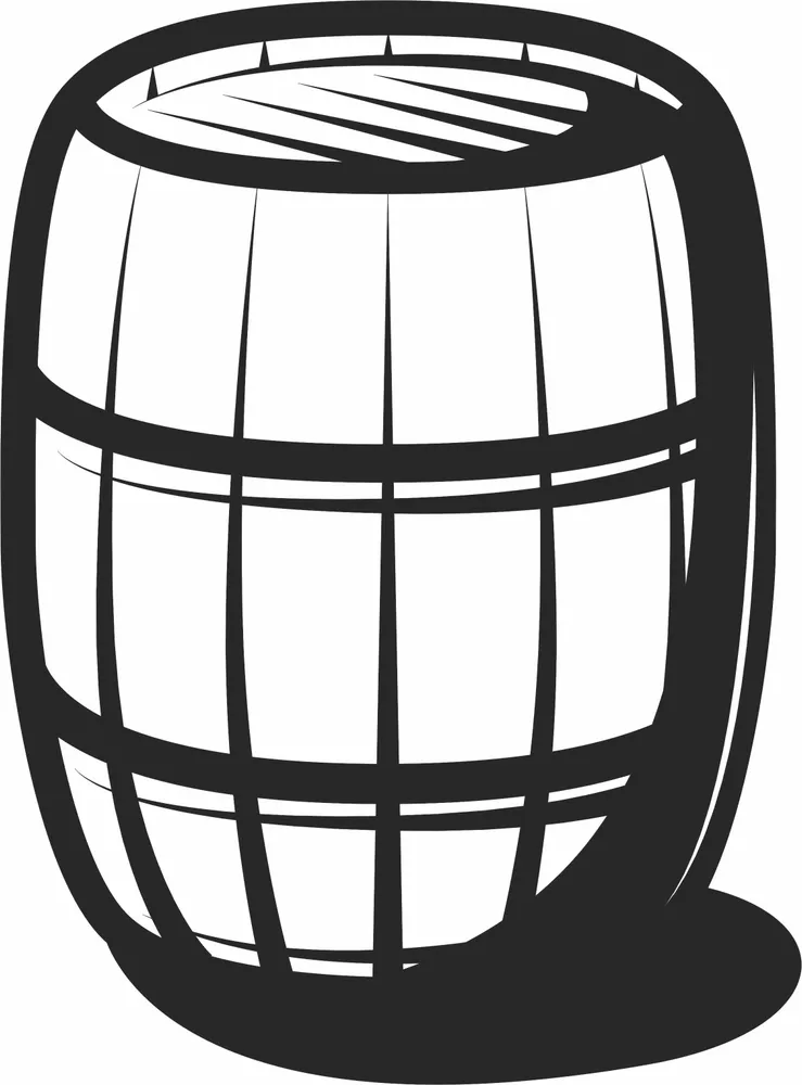 Wooden Barrel Design — DXF linework preview